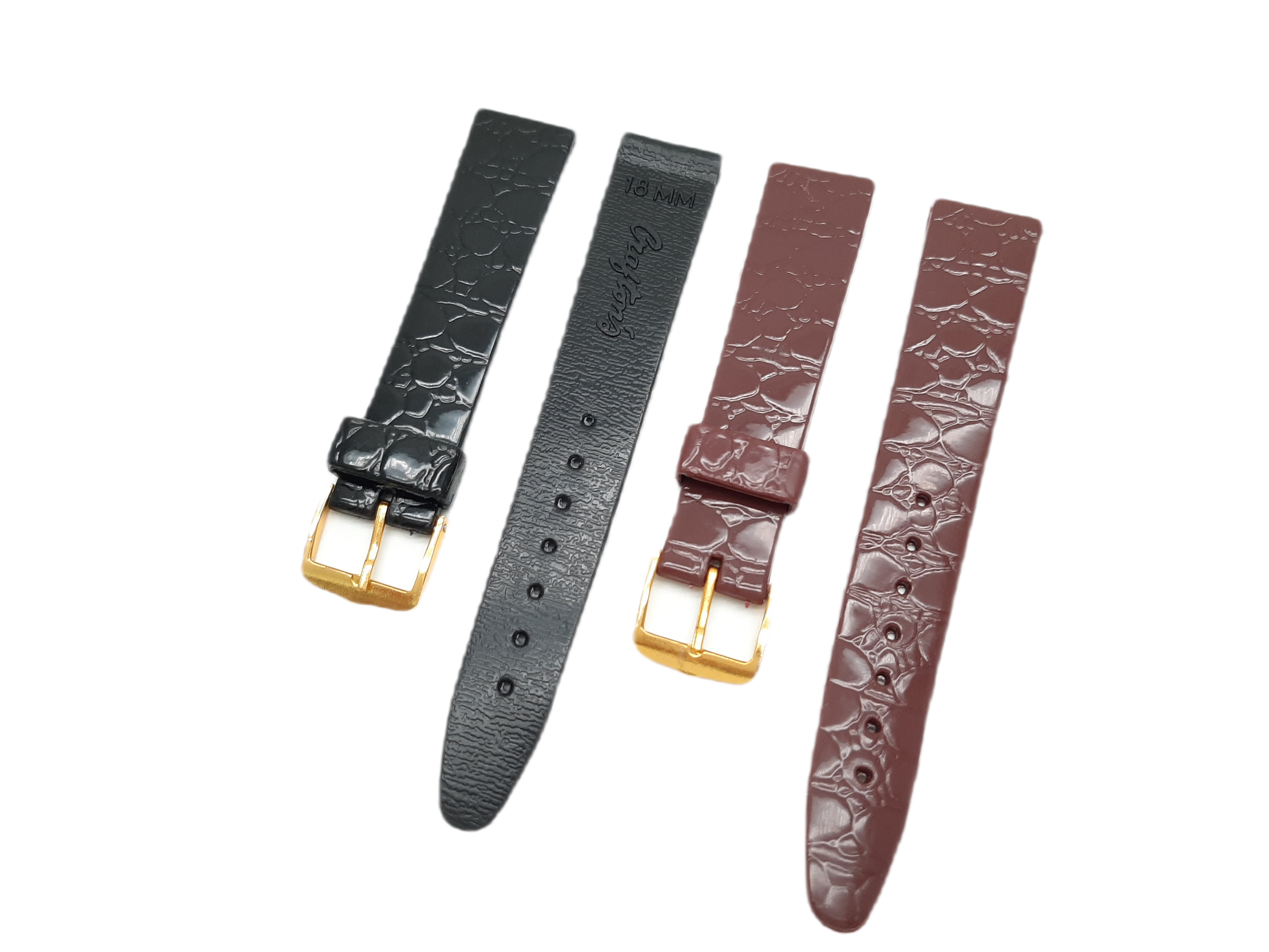 P V C RUBBER WATCH STRAPS IN CROCO